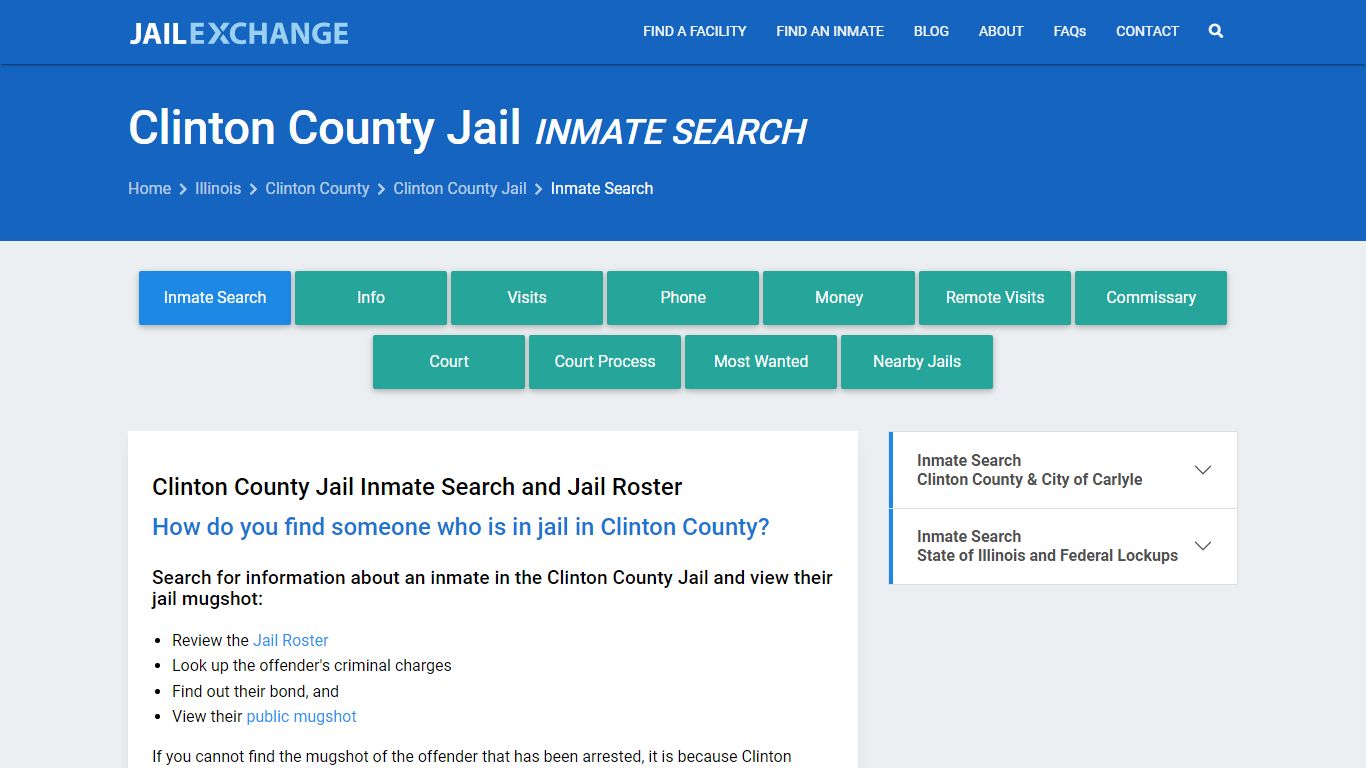 Inmate Search: Roster & Mugshots - Clinton County Jail, IL - Jail Exchange